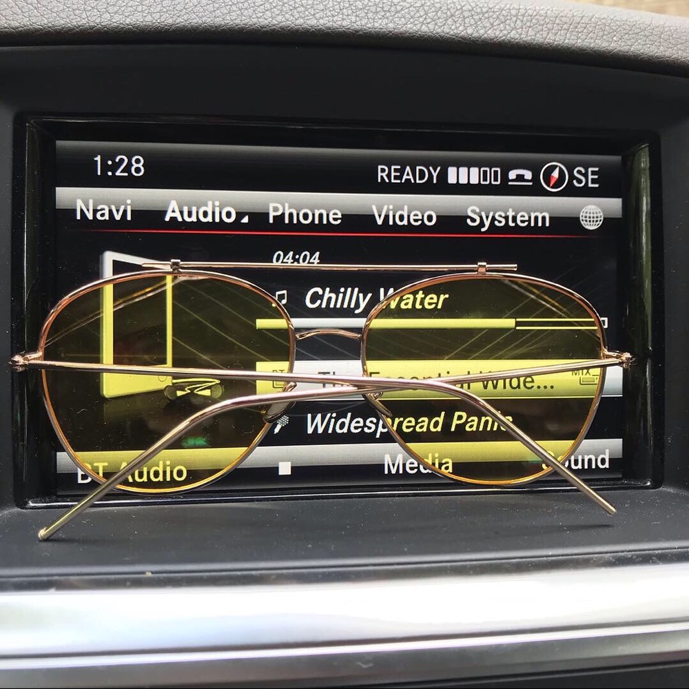 vintage yellow clear aviators